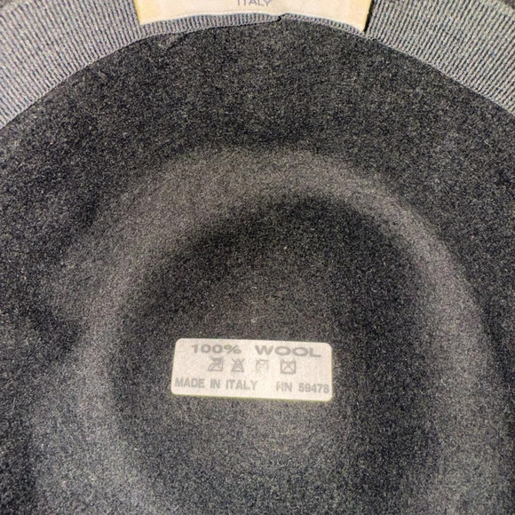 Filippo Catarzi Black with knit multi colored brim end 100% wool made in Italy. - Picture 11 of 13